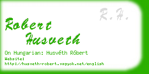 robert husveth business card